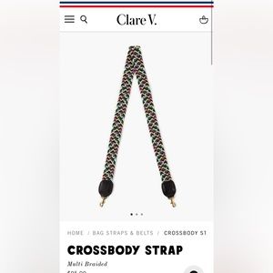 Clare V. Multi Braided Crossbody Strap EUC